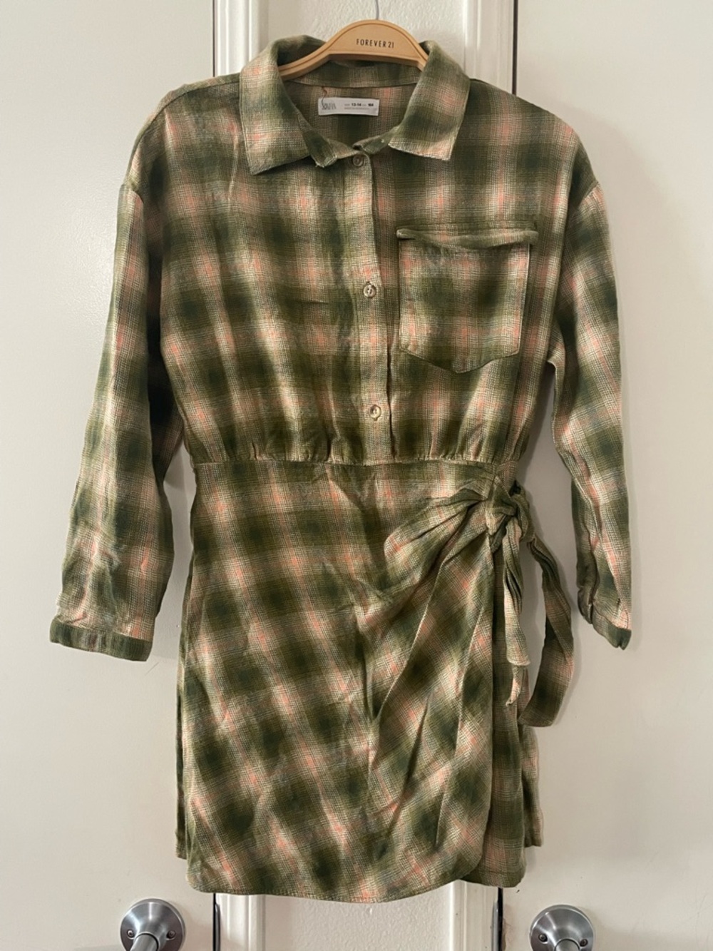 Zara big girls plaid pareo dress - Picture 2 of 3